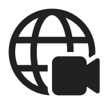 Globe Video SVG Icon